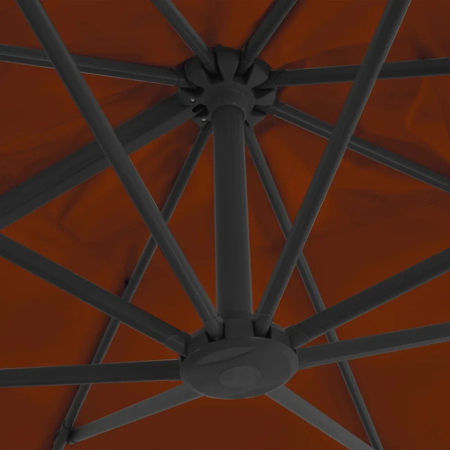 Parasol de jardin en porte-à-faux avec mât en aluminium - 6