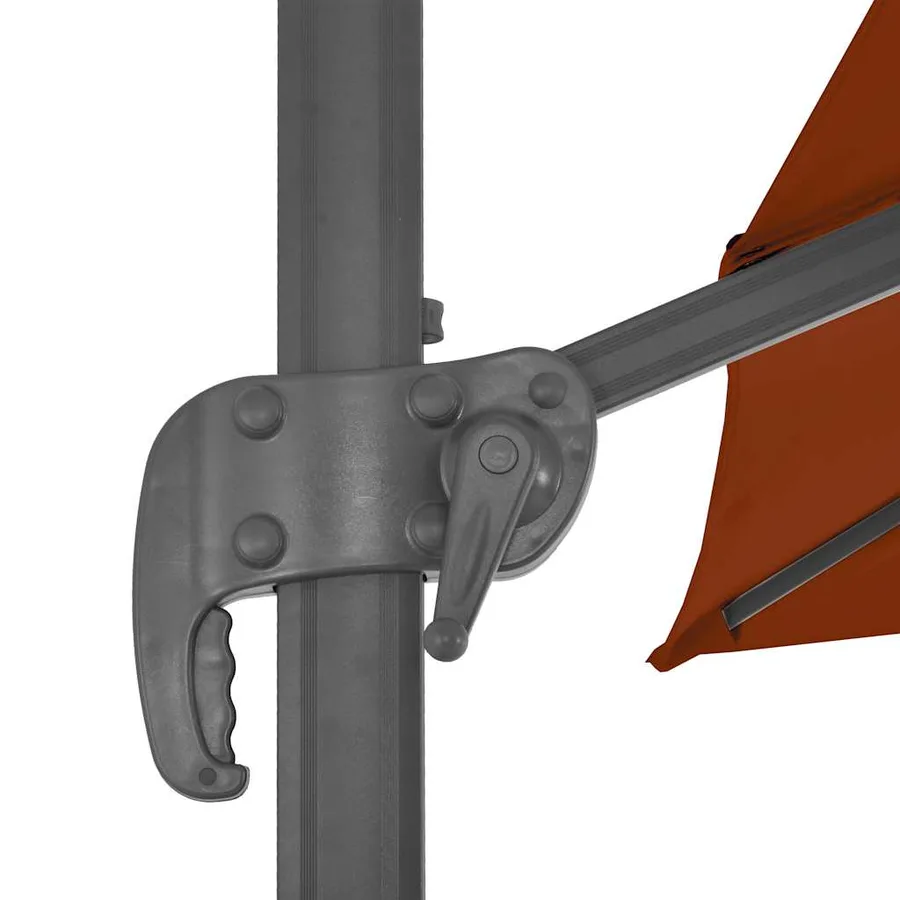 Parasol de jardin en porte-à-faux avec mât en aluminium - 7