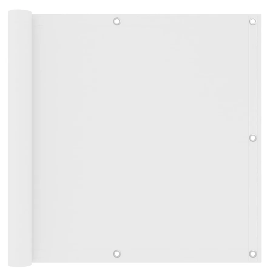 Écran de balcon Blanc 90x300 cm Tissu Oxford