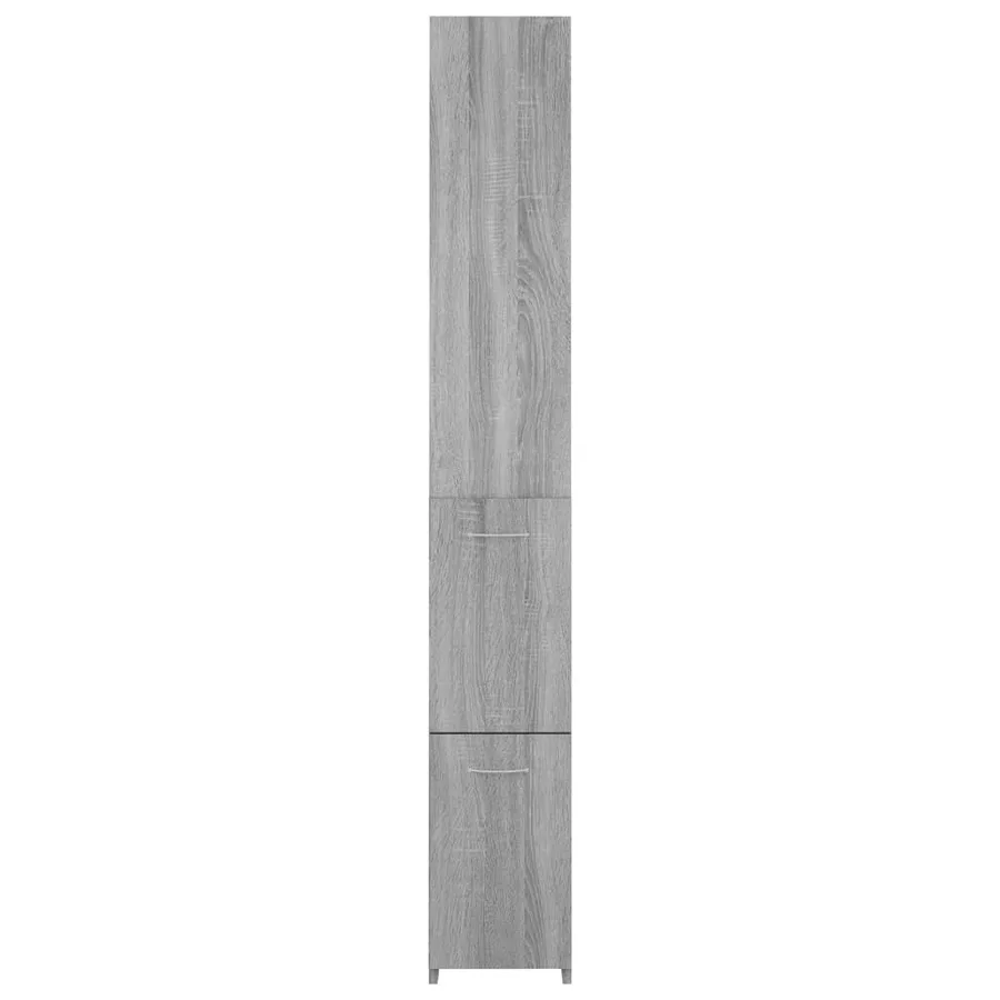 Armoire de bain sonoma gris 25x26,5x170 cm bois d'ingénierie - 5