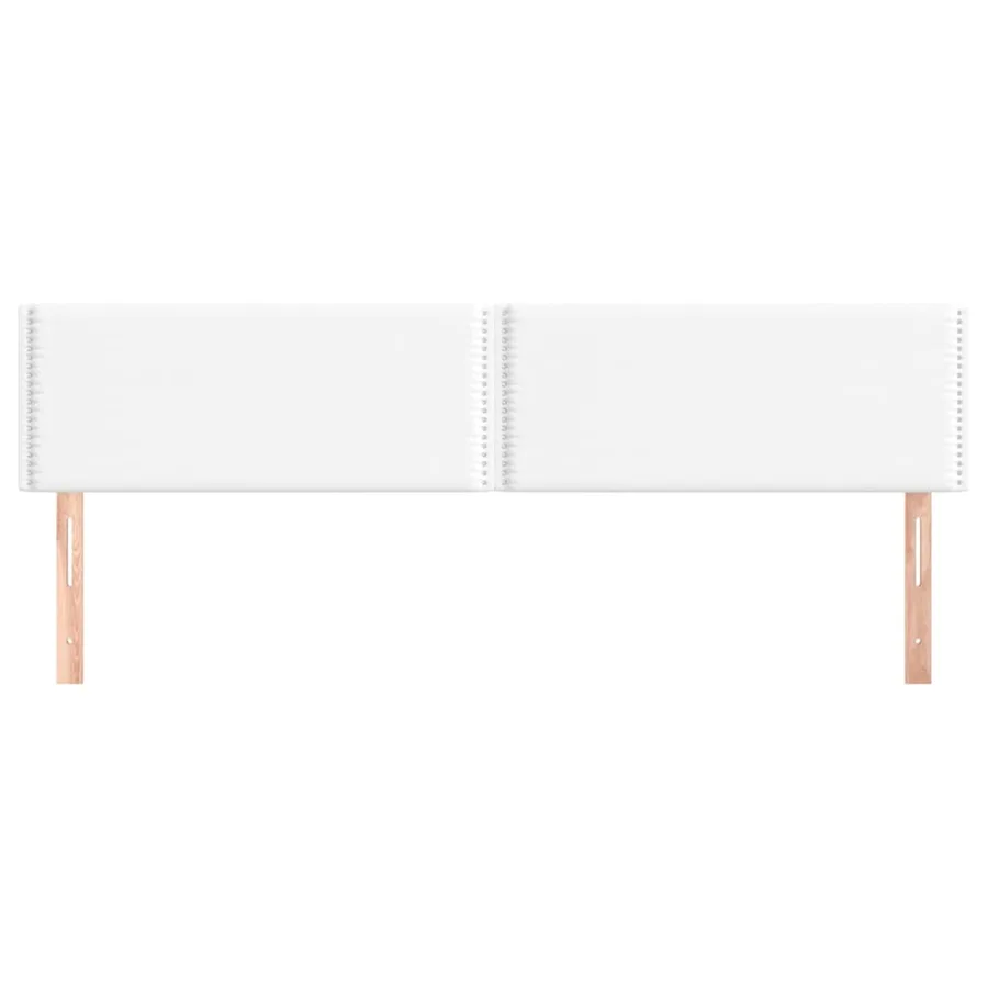 Têtes de lit Blanc 200x5x78/88 cm Similicuir - 3