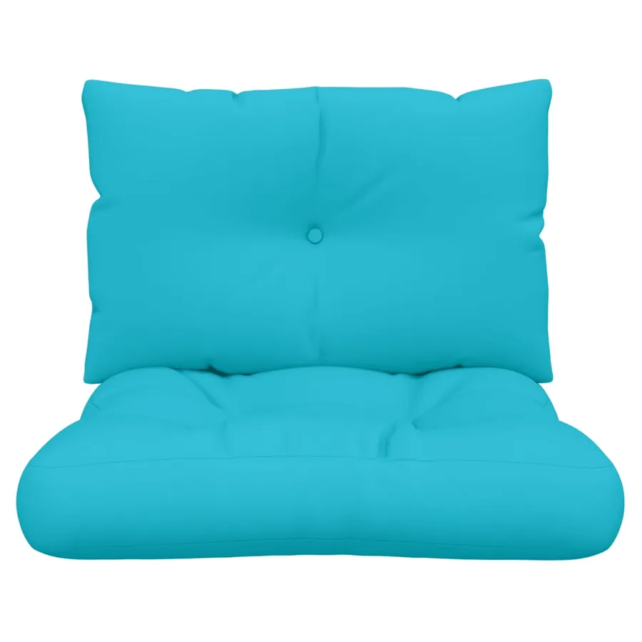 Coussins de palette lot de 2 turquoise tissu Oxford - 4