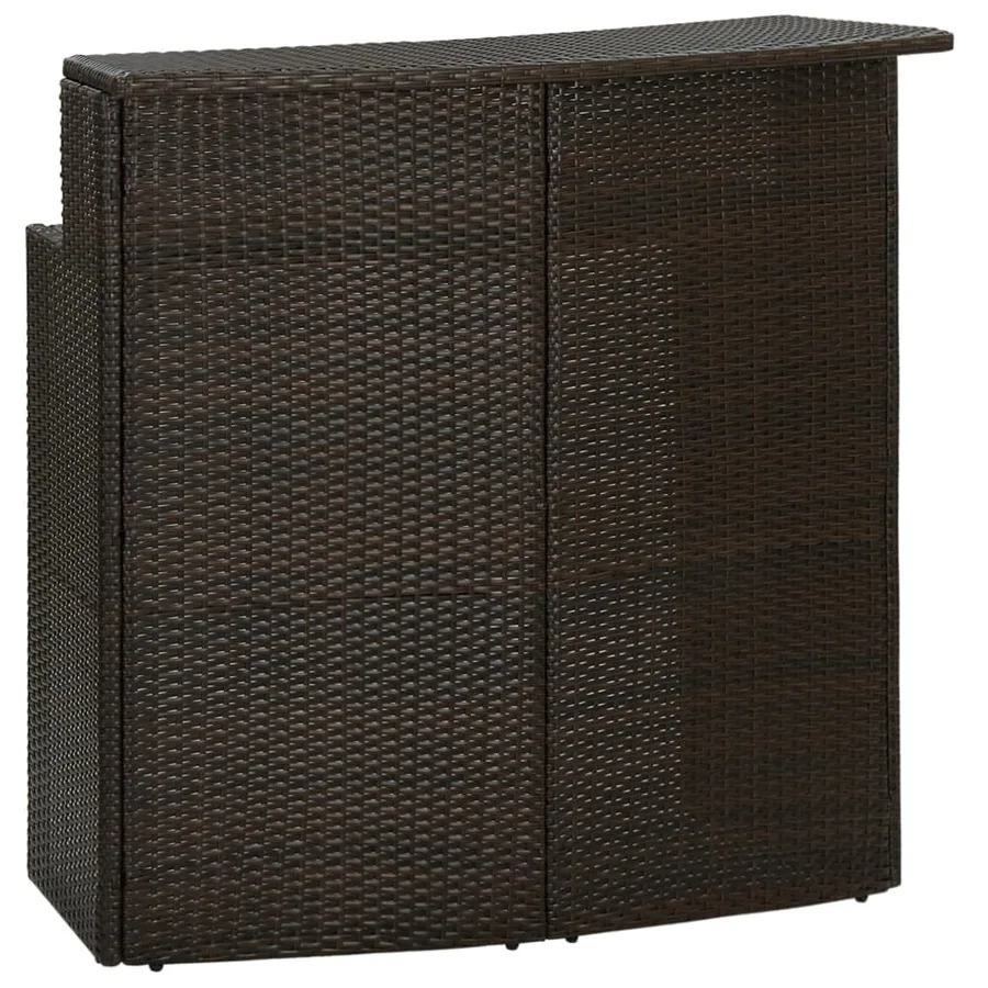 Ensemble de bar de jardin avec coussins 5 pcs Marron - 6