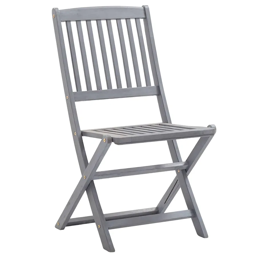 Chaises pliables d'extérieur lot de 4 Bois d'acacia solide - 2