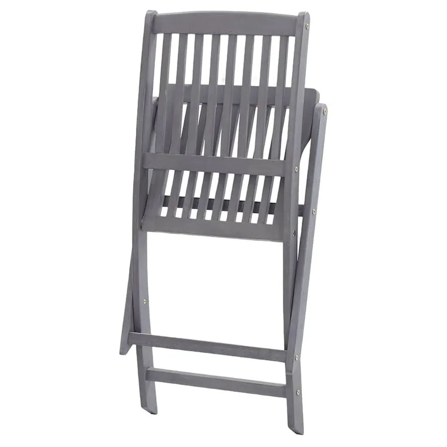 Chaises pliables d'extérieur lot de 4 Bois d'acacia solide - 6