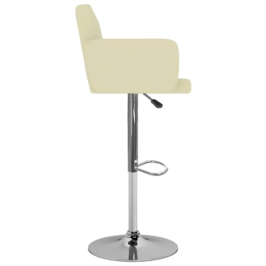 Tabourets de bar lot de 2 crème similicuir - 4