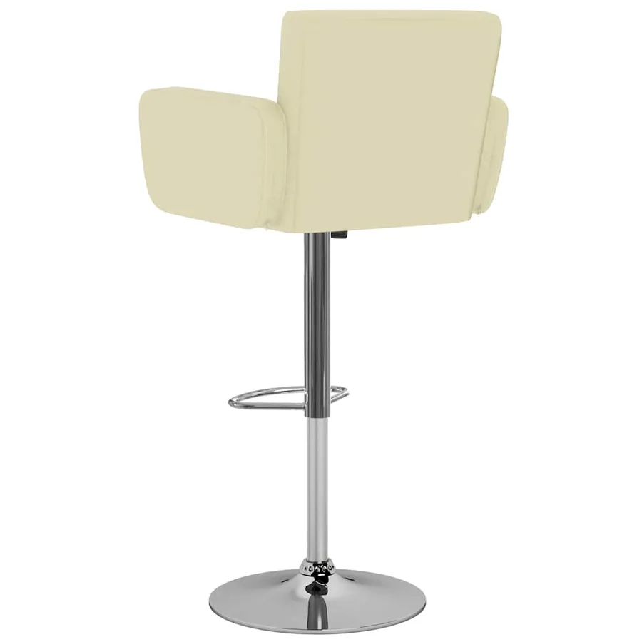 Tabourets de bar lot de 2 crème similicuir - 6
