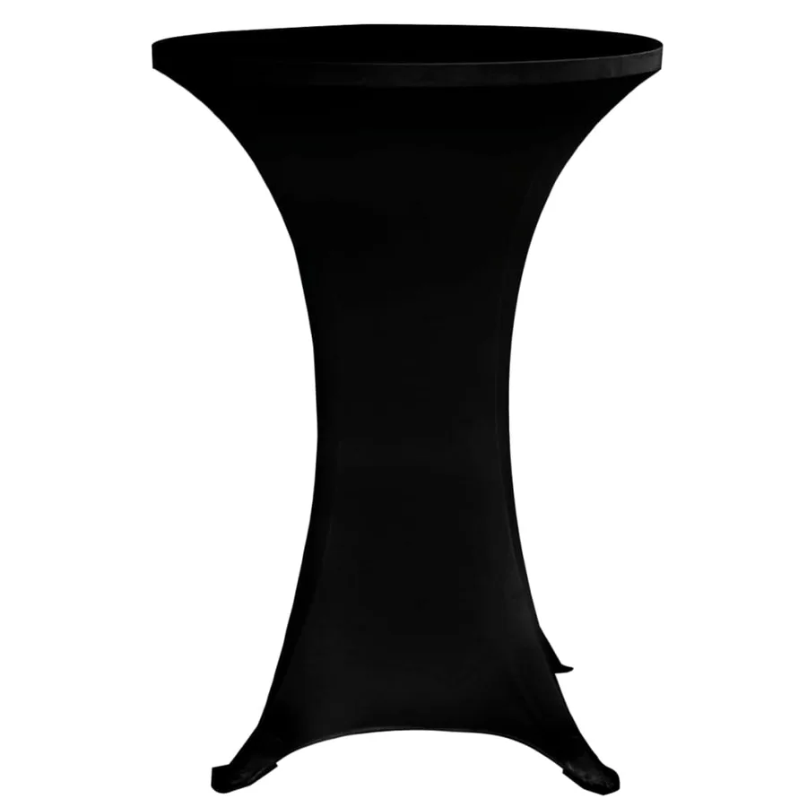 Housses élastiques de table Ø 60 cm Noir 4 pcs - 4