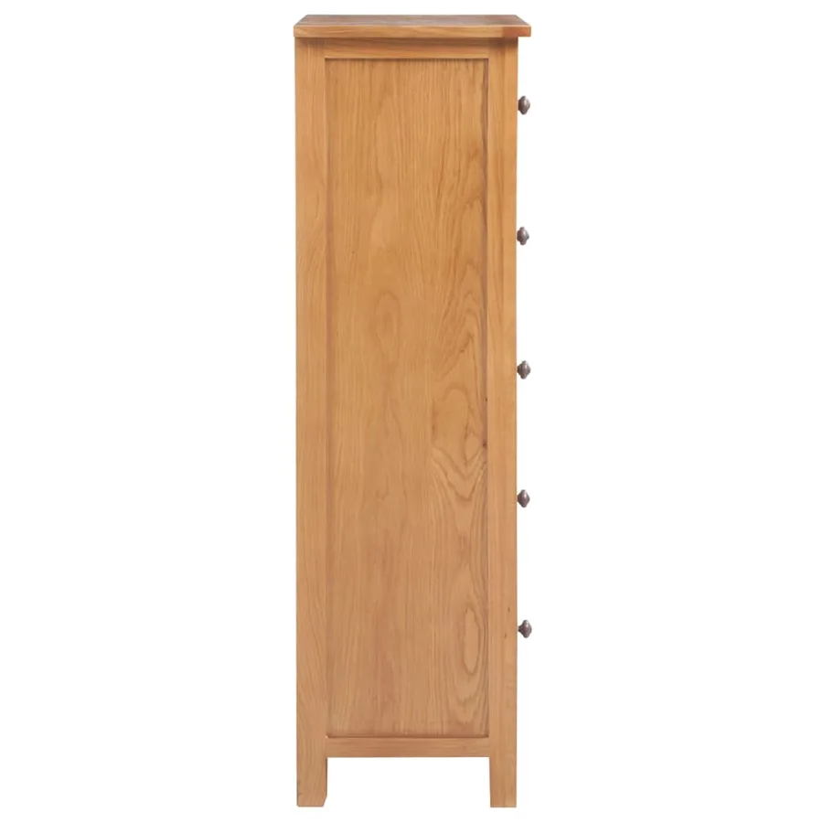 Commode haute 45x32x110 cm Bois de chêne massif - 3