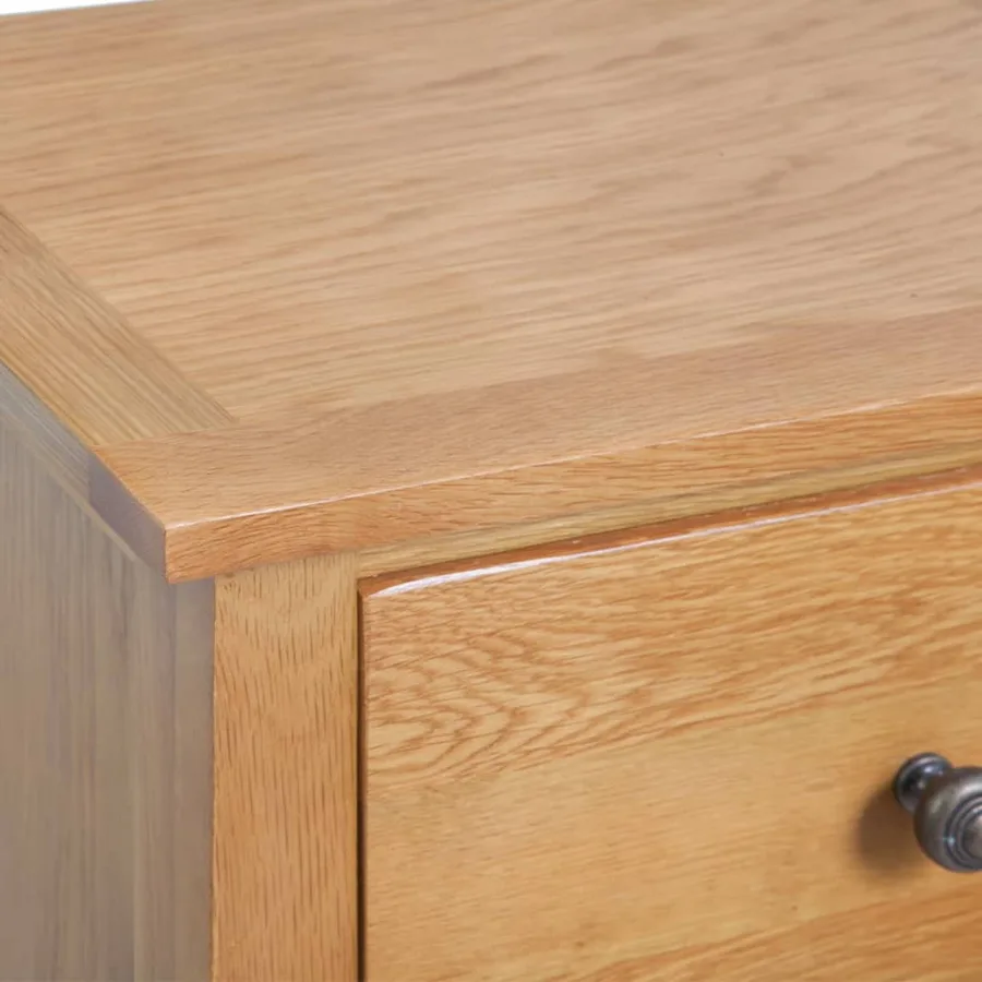 Commode haute 45x32x110 cm Bois de chêne massif - 6