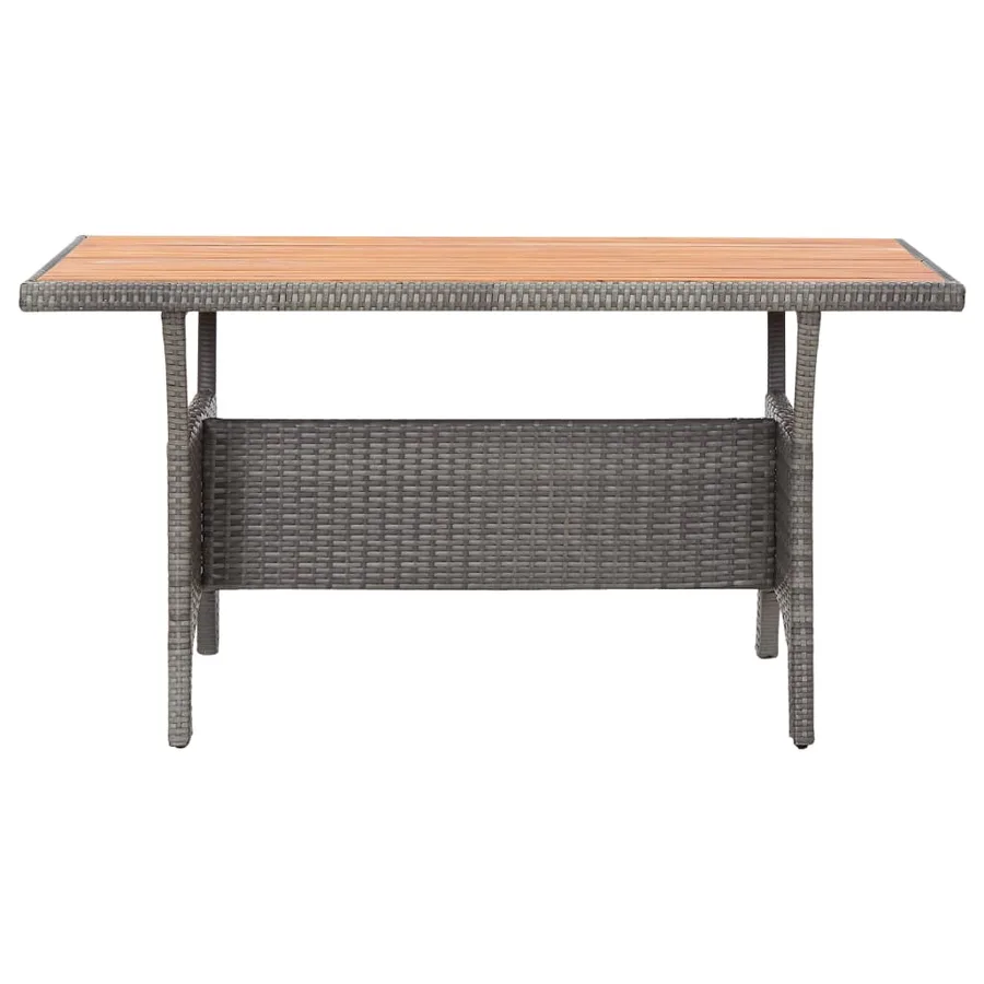 Table de jardin Gris 120x70x66 cm Bois d'acacia massif - 2
