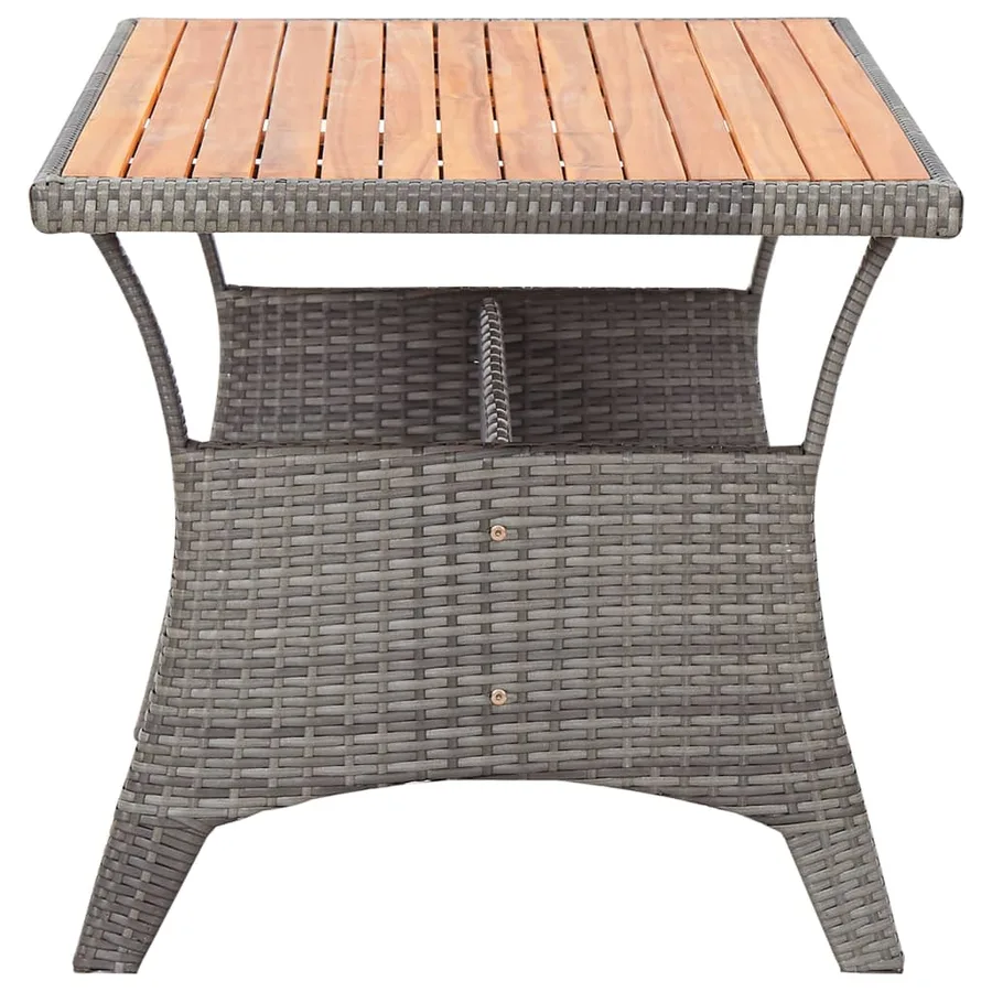 Table de jardin Gris 120x70x66 cm Bois d'acacia massif - 3