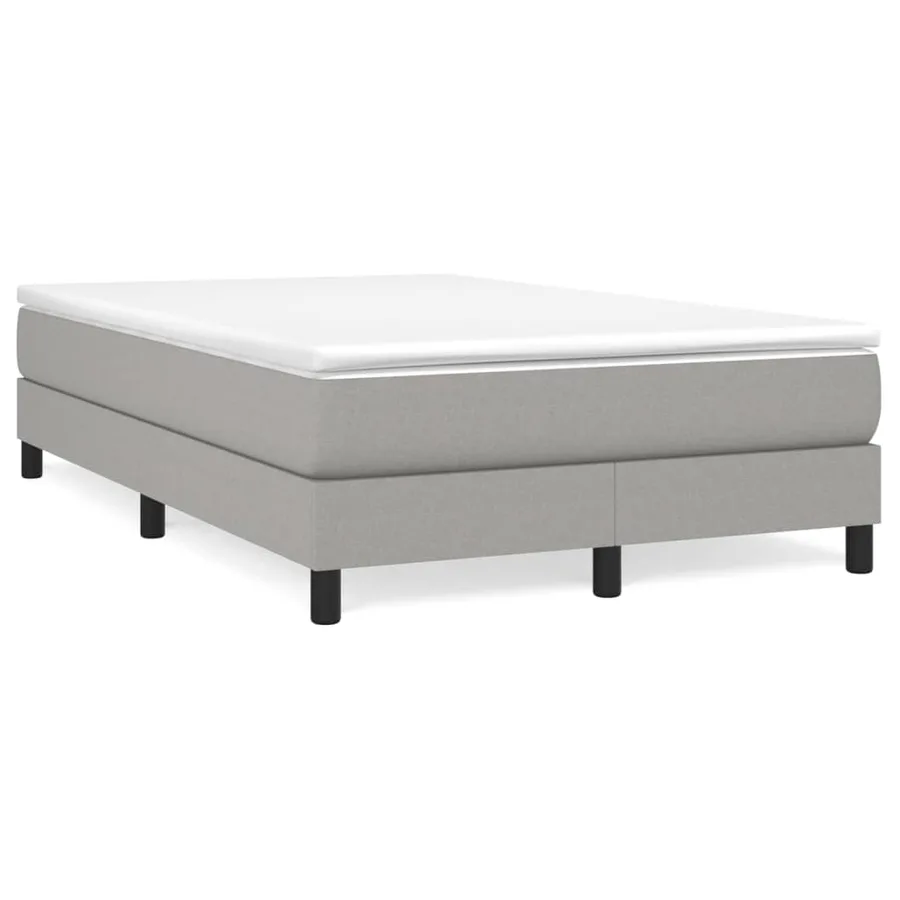 Sommier à lattes de lit avec matelas Gris clair 120x200cm Tissu - 2