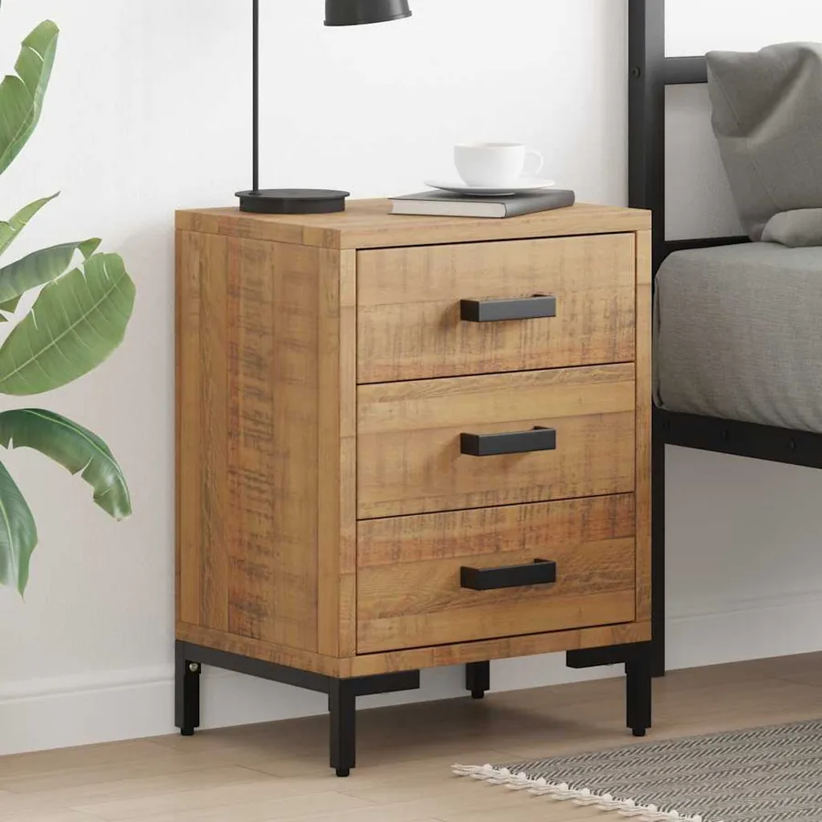 Table de chevet Marron 40x30x55 cm Bois de pin massif