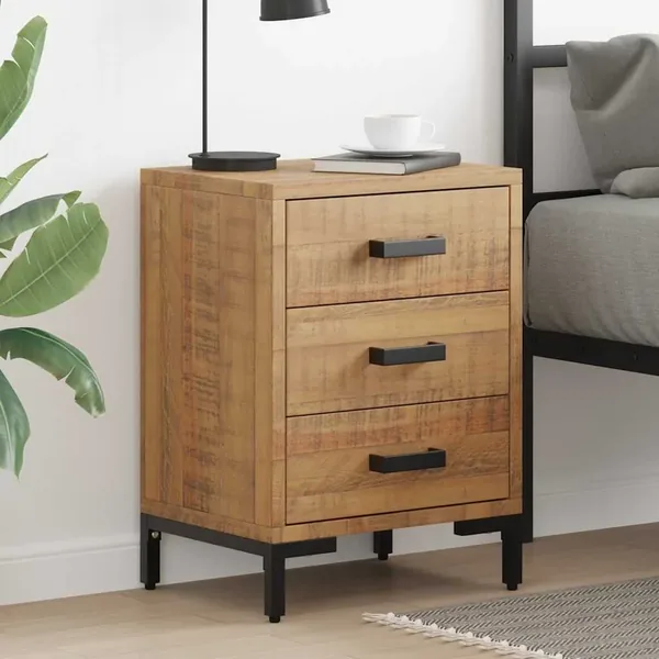 Table de chevet Marron 40x30x55 cm Bois de pin massif
