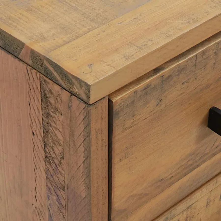 Table de chevet Marron 40x30x55 cm Bois de pin massif - 9