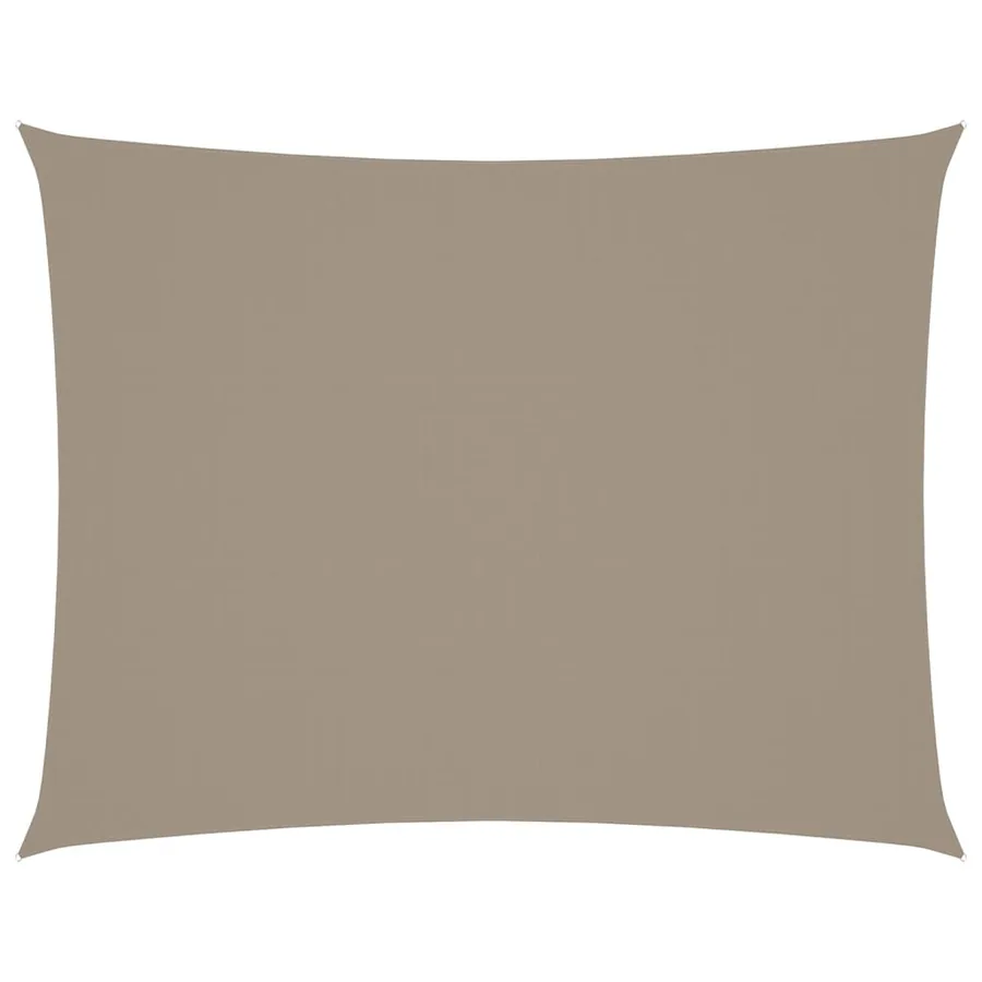 Voile de parasol tissu oxford rectangulaire 6x7 m taupe - 2