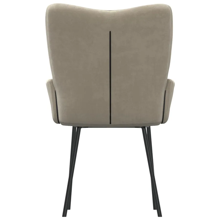 Chaises à manger lot de 2 Gris clair Velours - 7