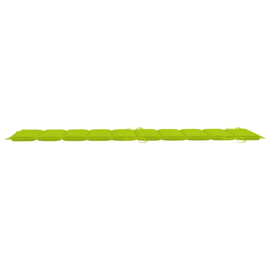 Chaise longue à bascule avec coussin Bois de teck solide - 11