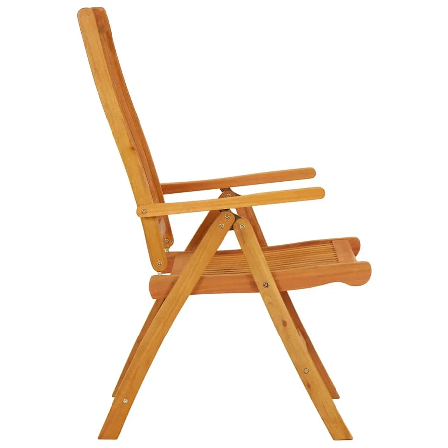 Chaises de jardin pliables lot de 2 Bois d'eucalyptus massif - 4