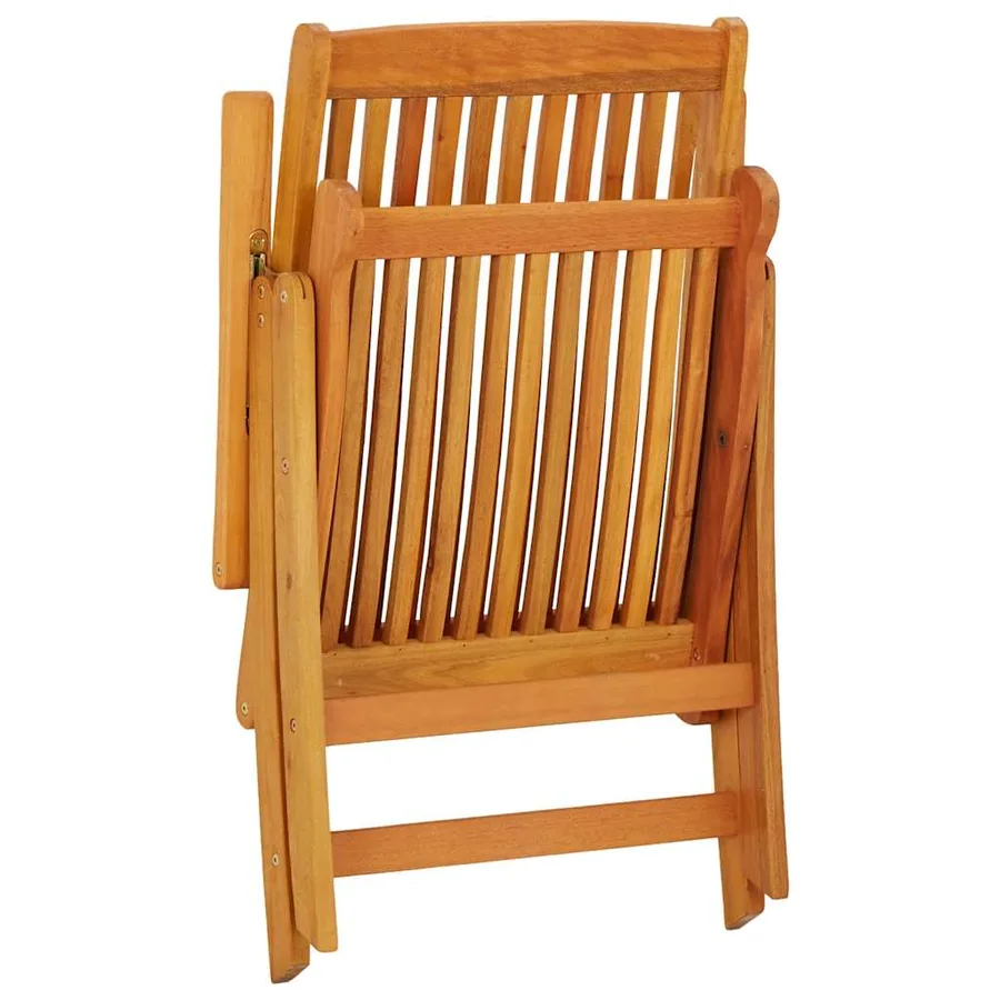 Chaises de jardin pliables lot de 2 Bois d'eucalyptus massif - 6