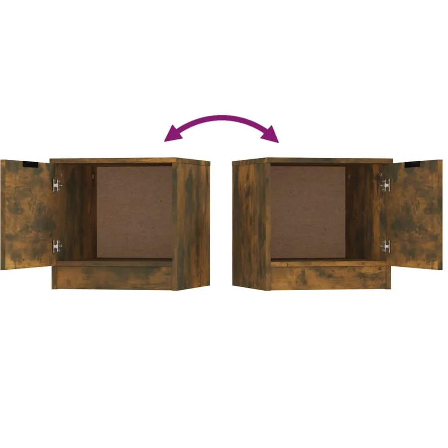 Tables de chevet 2 pcs Chêne fumé 40x39x40 cm - 8