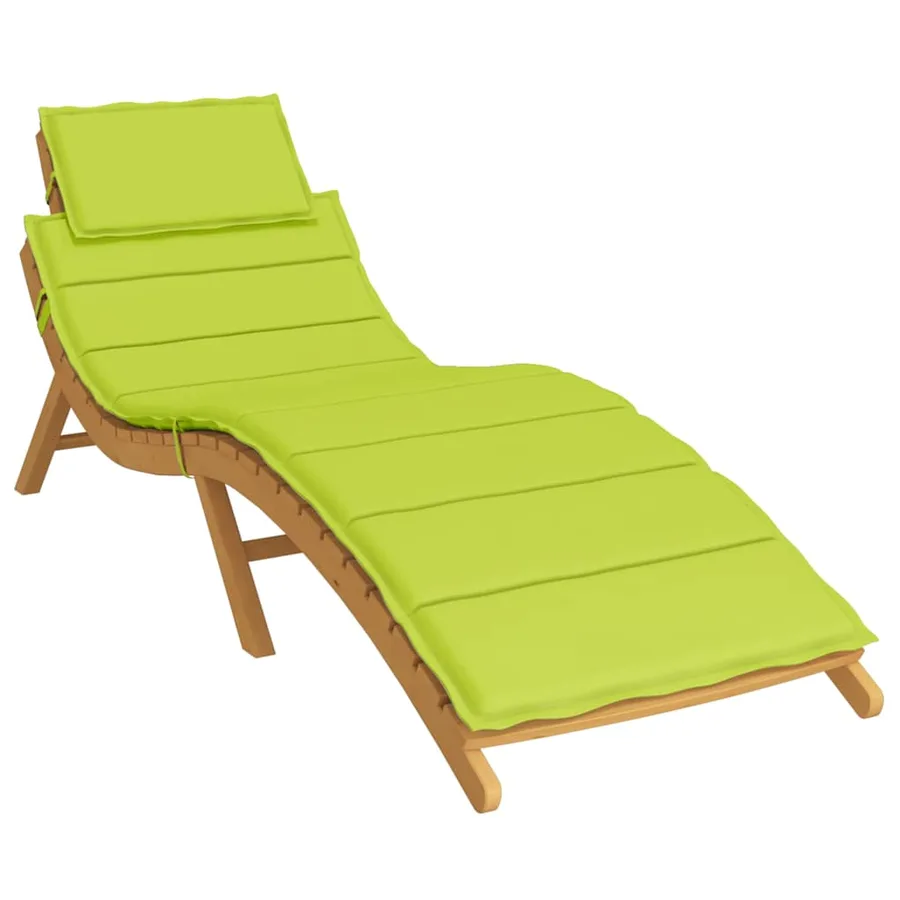 Coussin de chaise longue vert vif 186x58x4 cm tissu oxford - 3