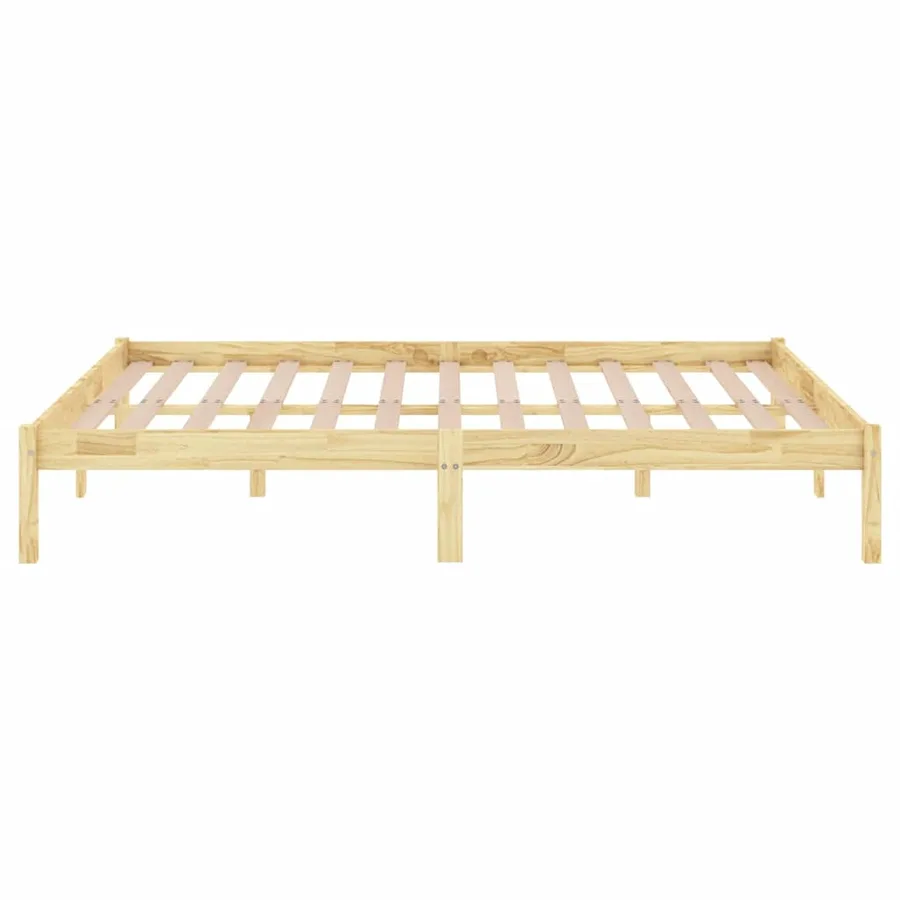 Cadre de lit sans matelas bois massif 120x200 cm - 5