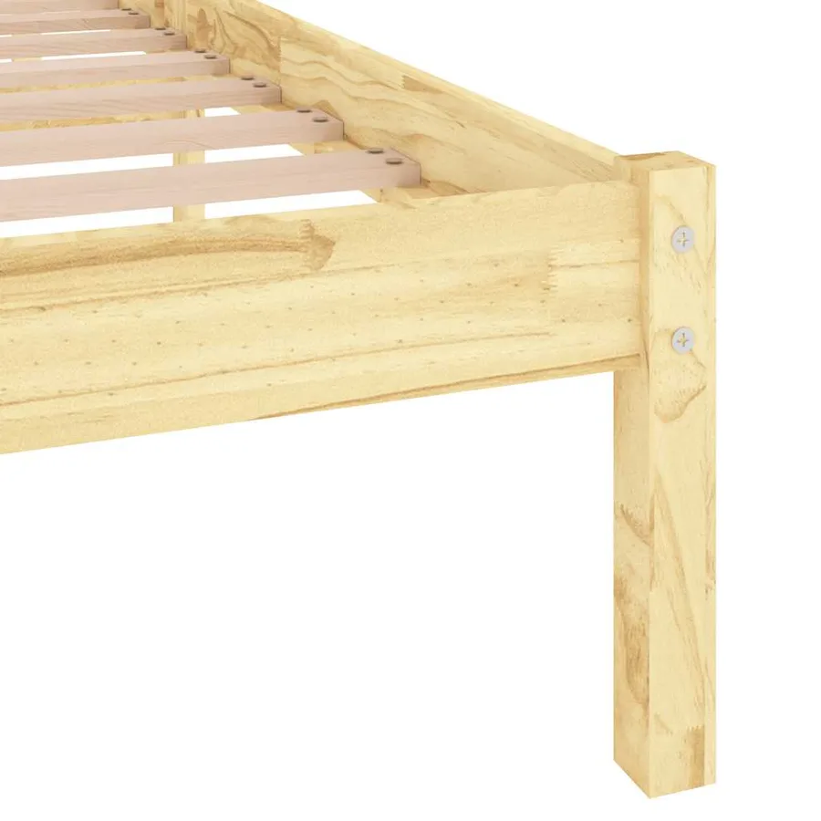 Cadre de lit sans matelas bois massif 120x200 cm - 6