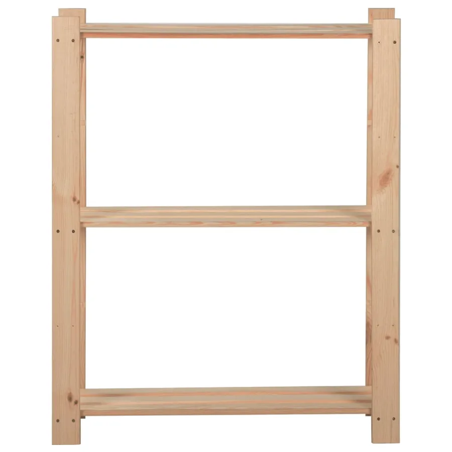 Étagère de stockage 3 niveaux 60x28,5x90 cm Bois de pin massif - 2
