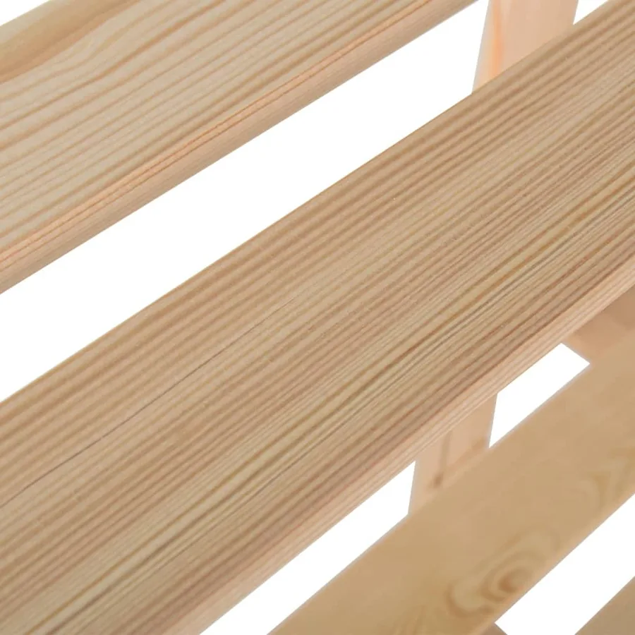 Étagère de stockage 3 niveaux 60x28,5x90 cm Bois de pin massif - 4