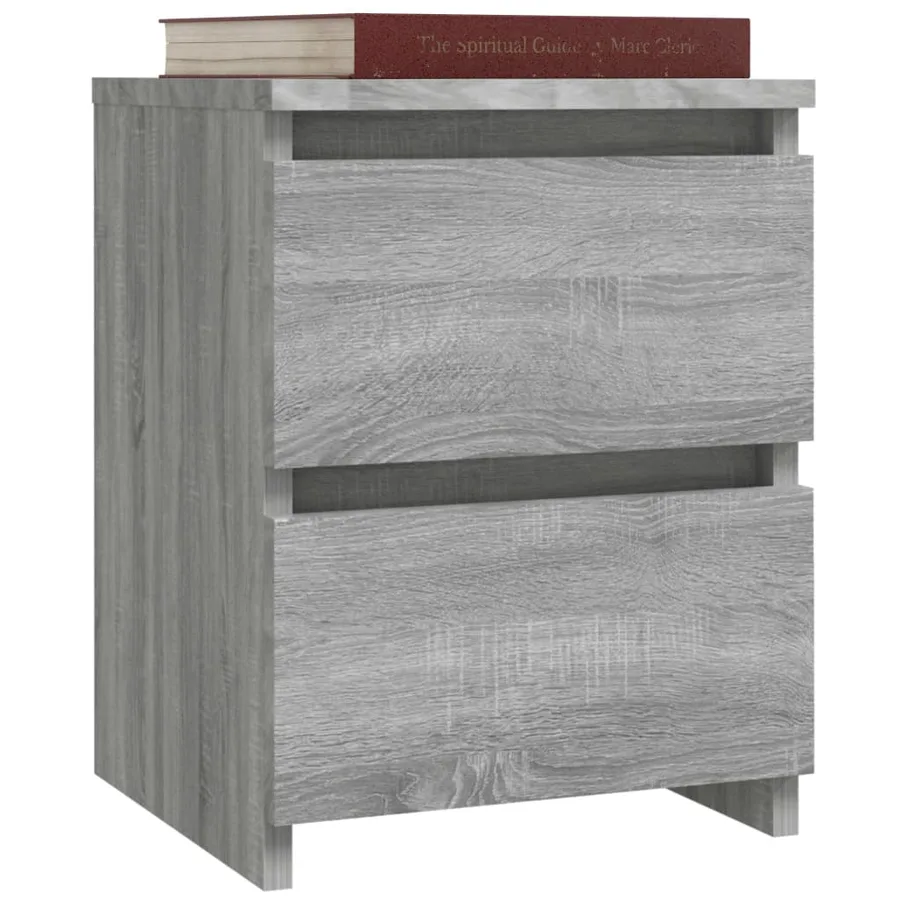 Table de chevet grise Sonoma 30x30x40 cm en bois composite - 5