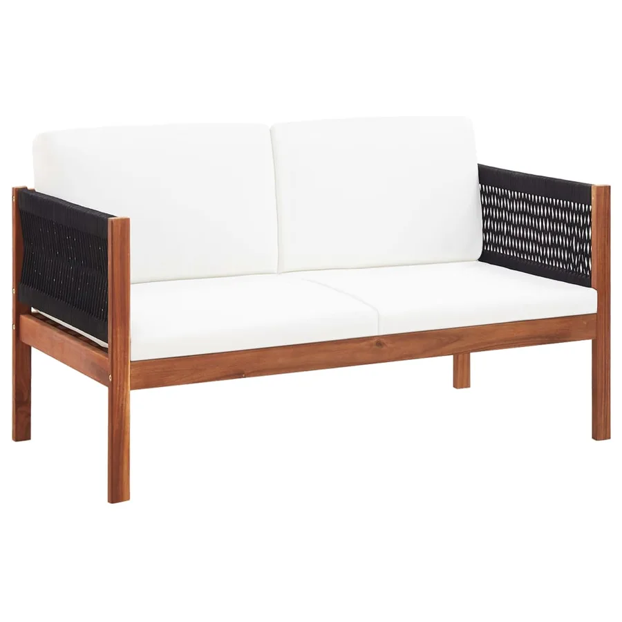 Salon de jardin 4 pcs Bois d'acacia solide - 2