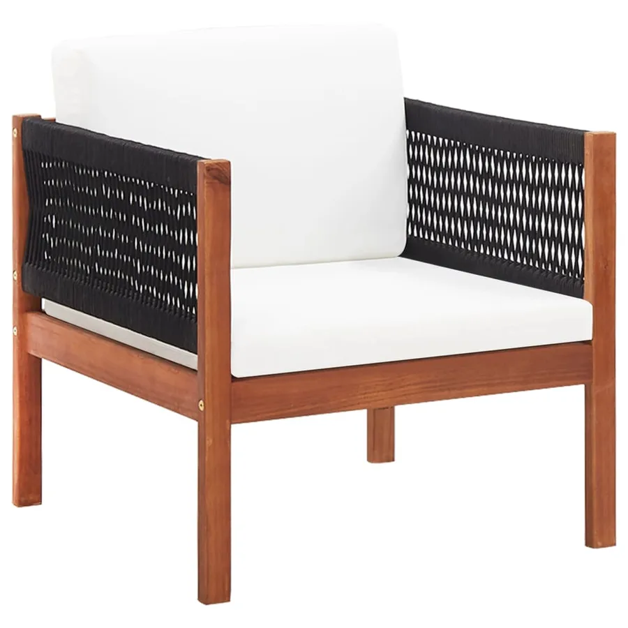 Salon de jardin 4 pcs Bois d'acacia solide - 3