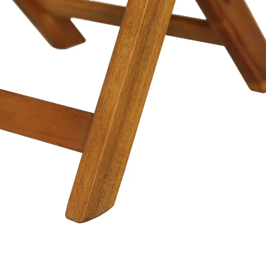 Ensemble de bistro pliable 3 pcs avec coussins Acacia solide - 11