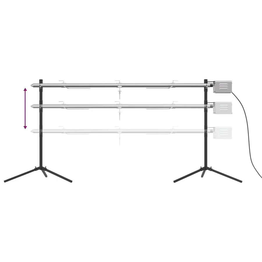 Barbecue automatique et moteur acier inoxydable 150x46,5x82,5cm - 4