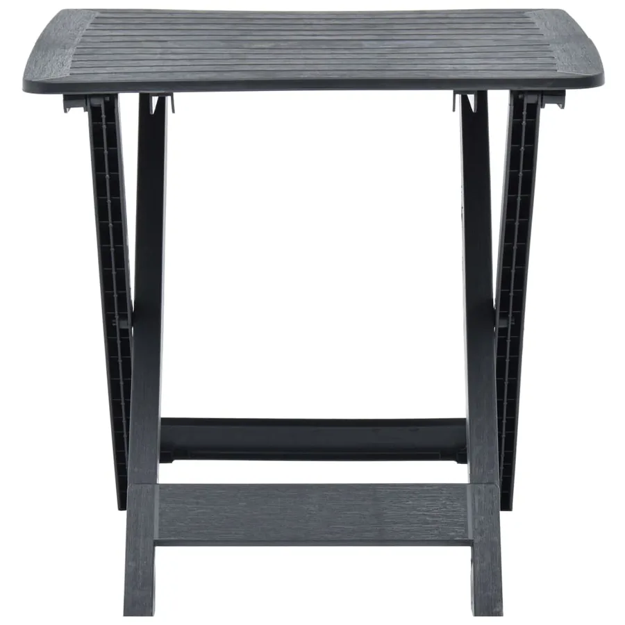 Table pliable de jardin Anthracite 79x72x70 cm Plastique - 3