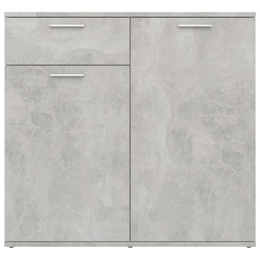 Buffet gris béton 80x36x75 cm bois d'ingénierie - 6