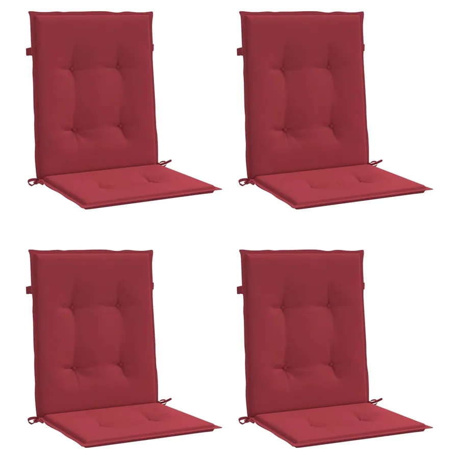 Coussins de chaise de jardin à dossier bas lot de 4 - 3
