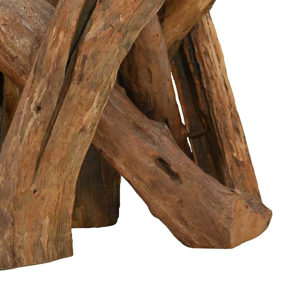 Table basse Bois flottant de teck massif 60 cm - 6