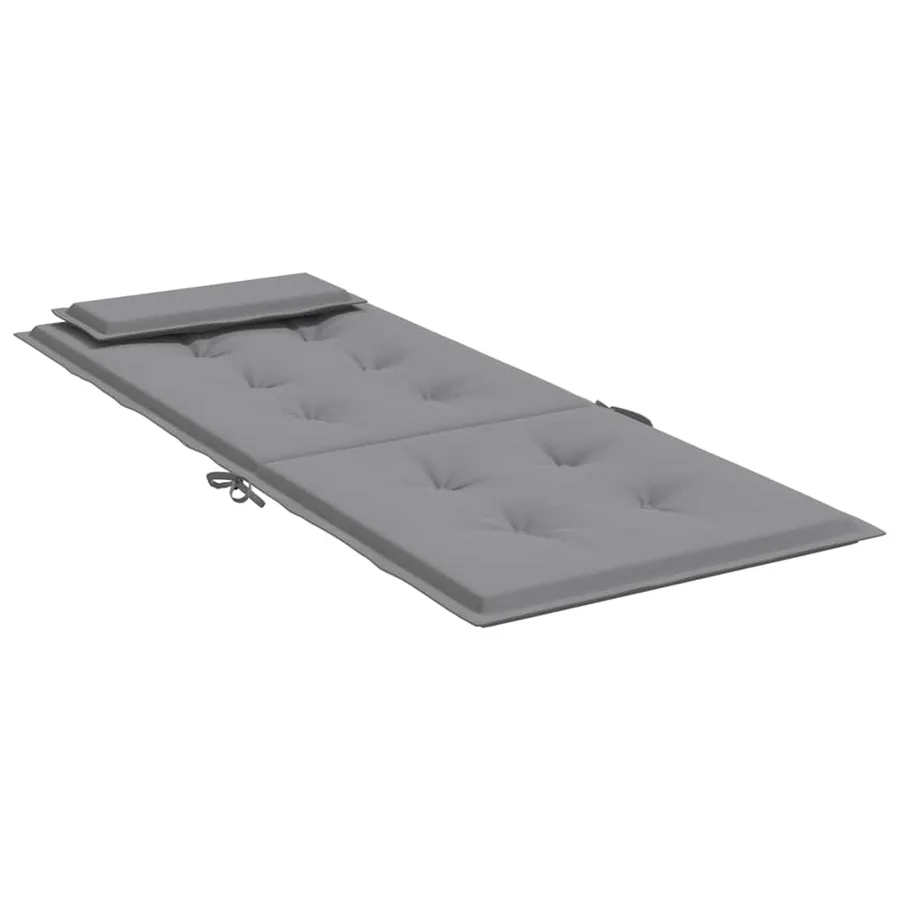 Coussins de chaise à dossier haut lot de 6 gris tissu oxford - 6