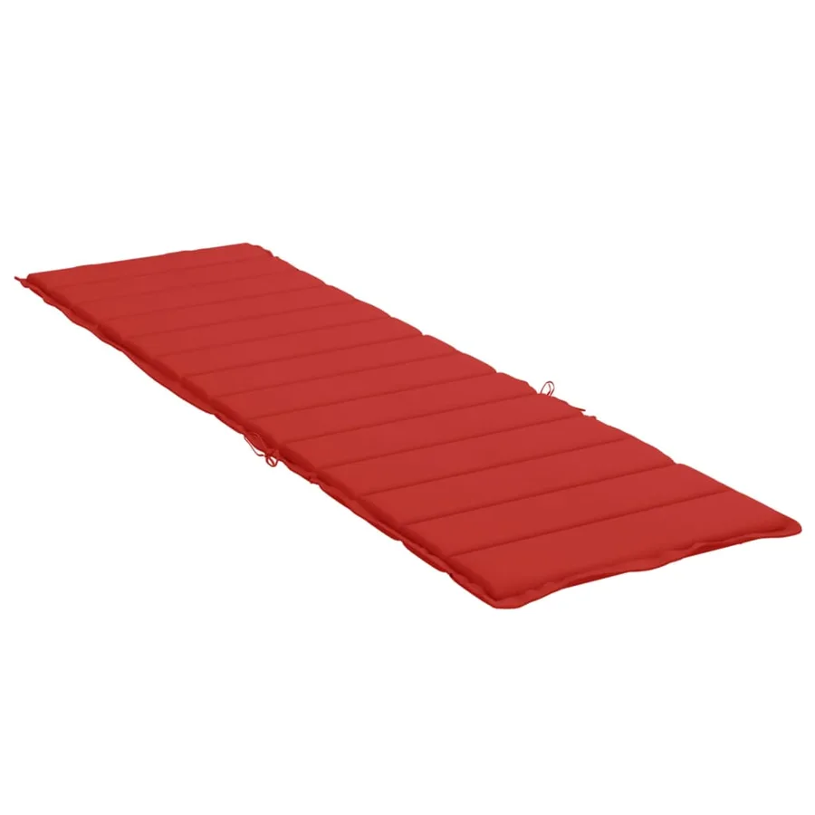 Coussin de chaise longue rouge 200x70x3 cm tissu oxford - 4