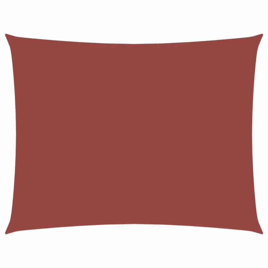 Voile de parasol tissu oxford rectangulaire 2x4 m terre cuite - 2