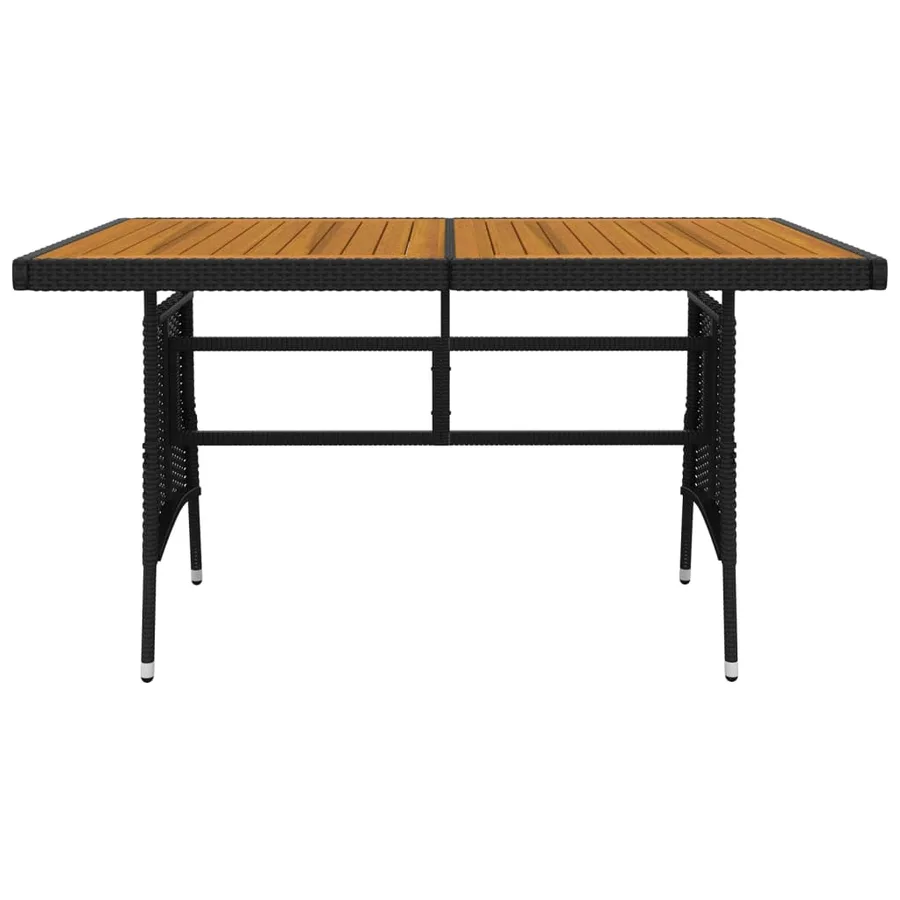Ensemble à manger d'extérieur 7 pcs Résine tressée Noir - 7