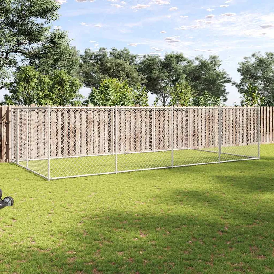 Chenil extérieur pour chiens 7,6 x 3,8 x 1,9 m
