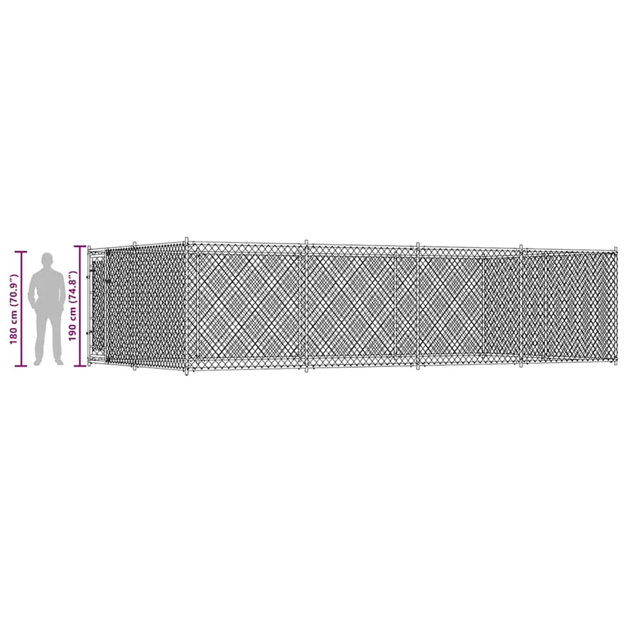 Chenil extérieur pour chiens 7,6 x 3,8 x 1,9 m - 9