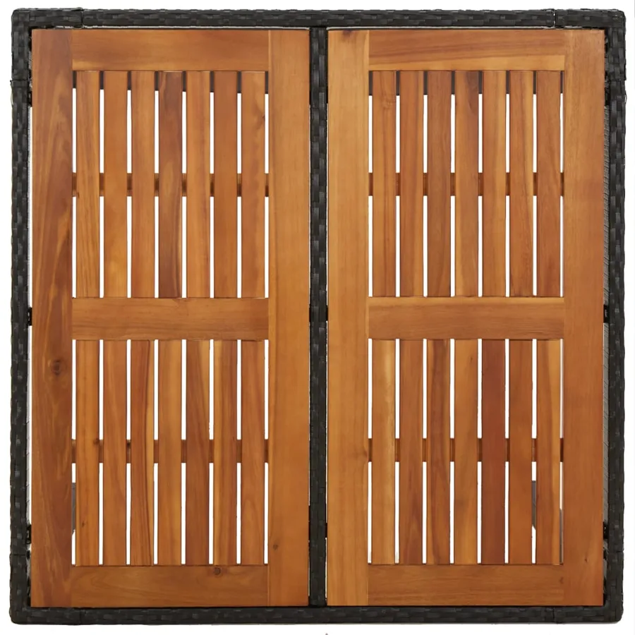 Ensemble à manger de jardin avec coussins 3 pcs Noir - 8