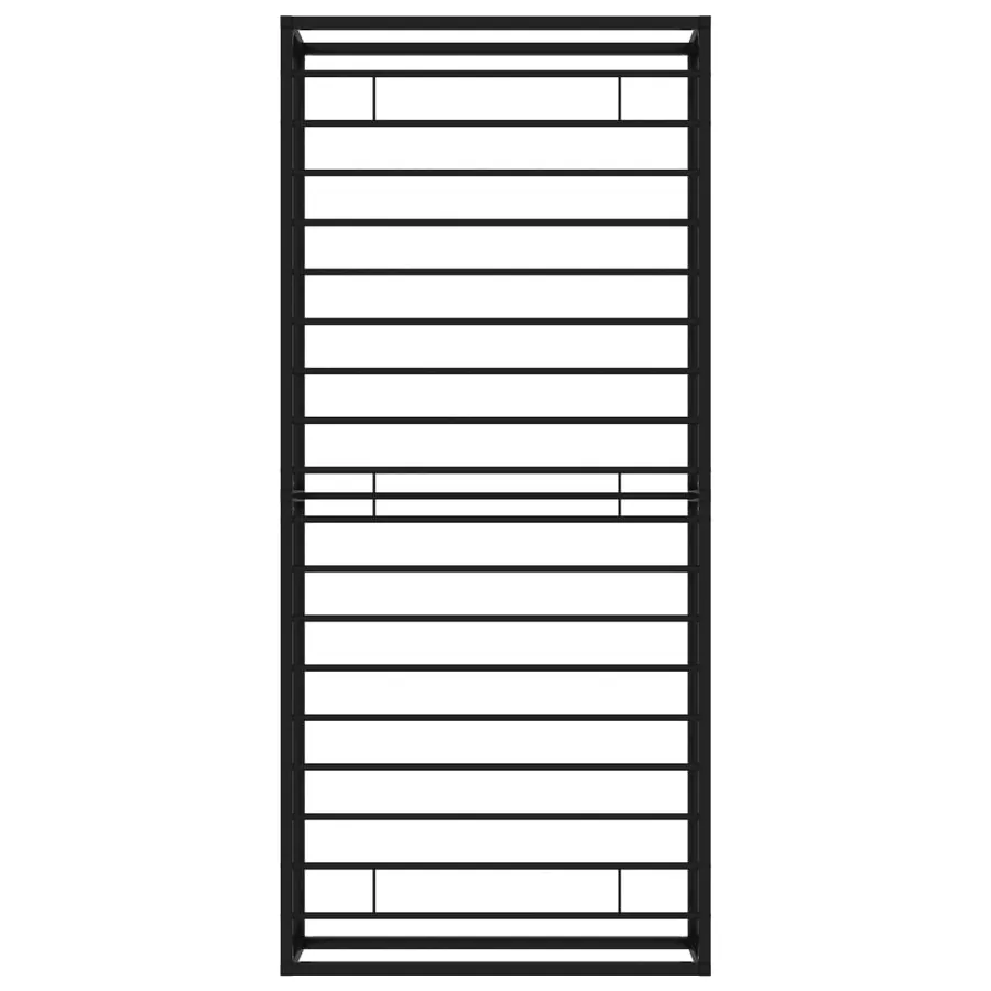 Cadre de lit sans matelas noir métal 90x200 cm - 6