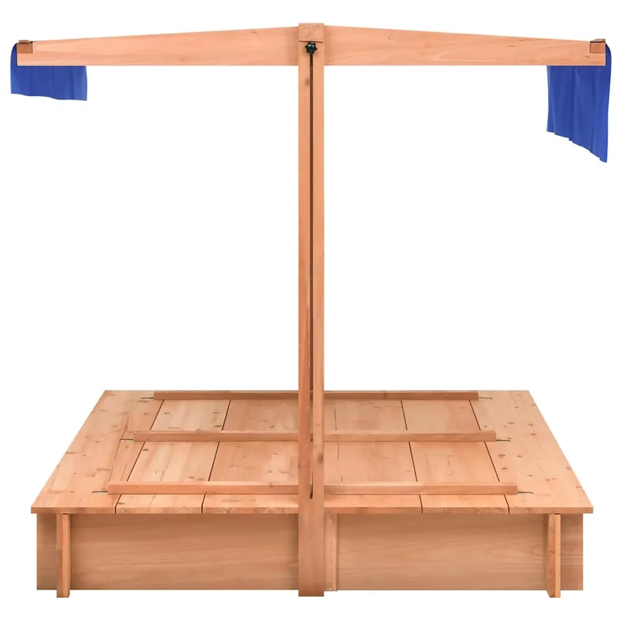 Bac à sable avec toit Bois de sapin 112x112x112 cm - 3