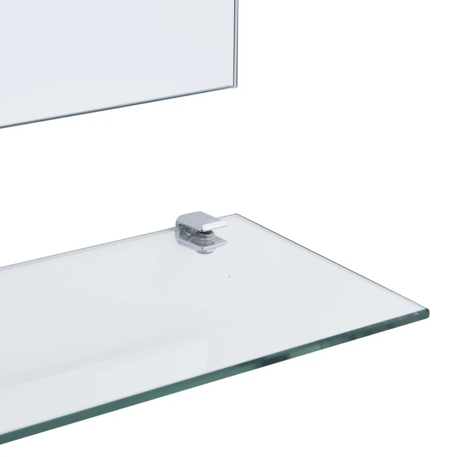 Miroir mural avec 5 étagères Argenté 100 x 60 cm - 4